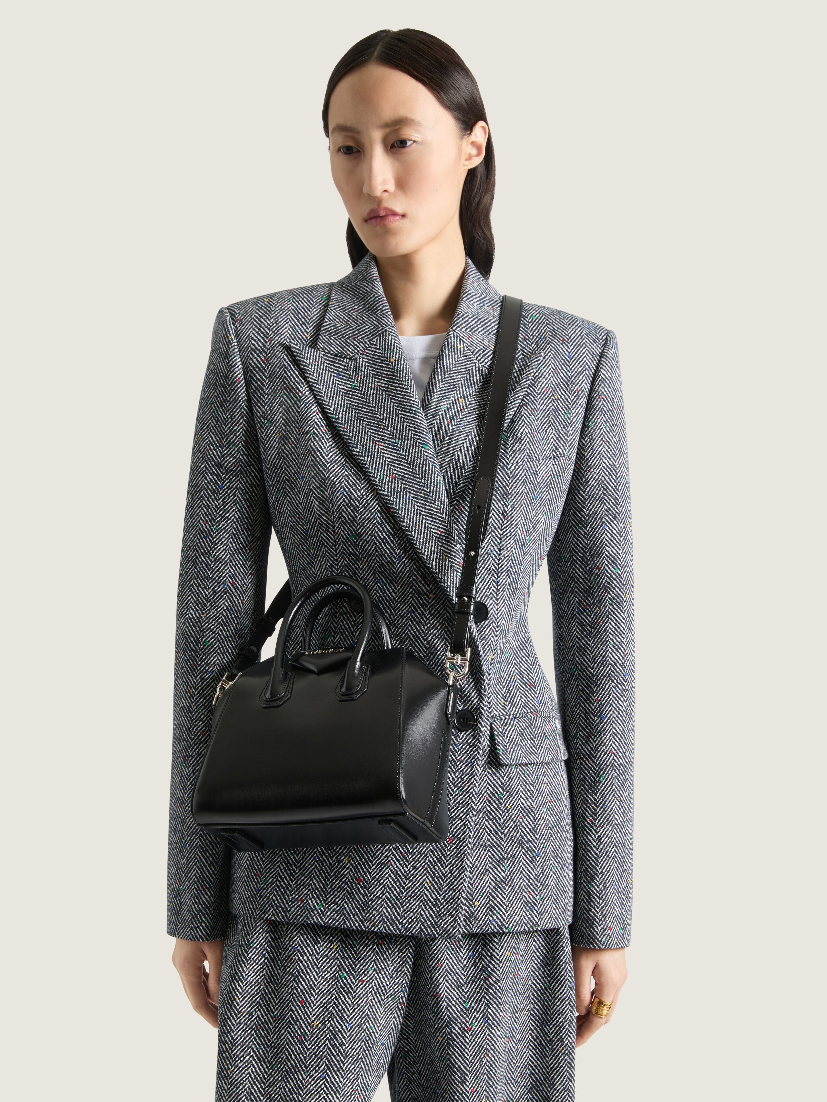 Mini Antigona bag in Box leather